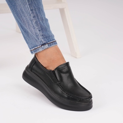 Pantofi Talpa Ortopedica Piele Naturala Negri MM255