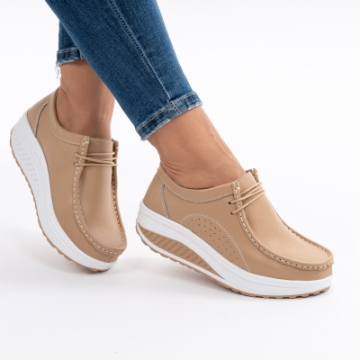 Pantofi Talpa Ortopedica Piele Naturala PL 42 Bej