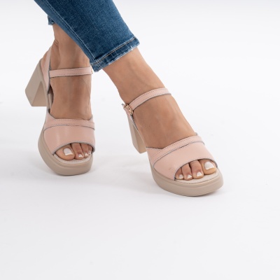Pantofi Tip Sandale Piele Naturala Talpa Comoda AN2510-7 Roz