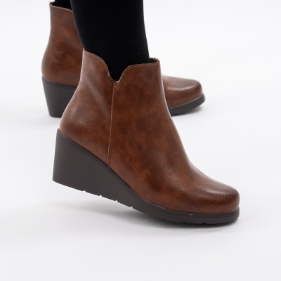 Botine Piele Naturala Maro 2809