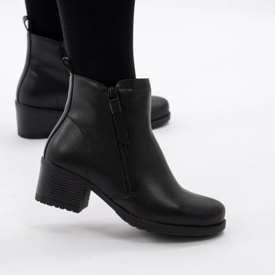 Botine Piele Naturala Negre 2803