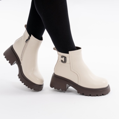 Ghete Piele Naturala Bej 80830-6