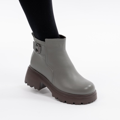 Ghete Piele Naturala Gri 80830-6