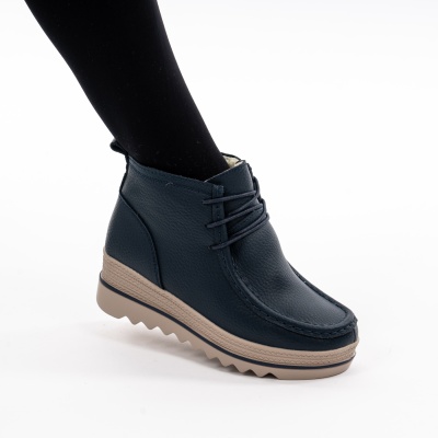 Ghete Piele Naturala Imblanite Talpa Striată Navi MM217B