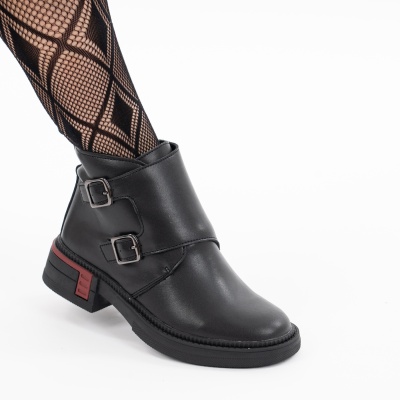 Ghete Piele Naturala Negre T2630