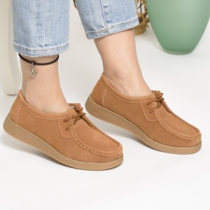 Pantofi Casual Piele Naturala Orange 8517-1