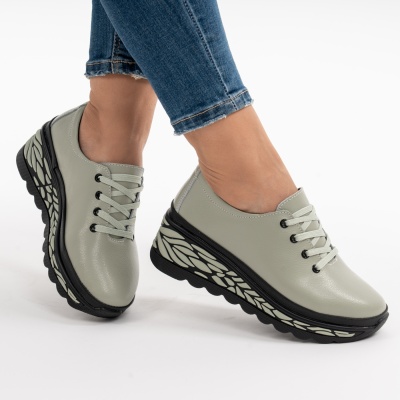 Pantofi Casual Piele Naturala JY5096 Verde