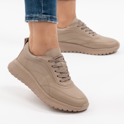 Pantofi Casual Piele Naturala Kahki F001-977