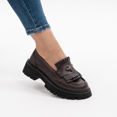 Pantofi Casual Piele Naturala Maro AN632