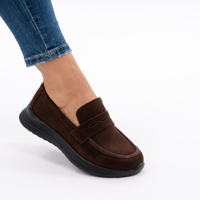Pantofi Casual Piele Naturala Maro T-2810