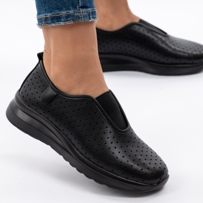 Pantofi Casual Piele Naturala Negri MM260