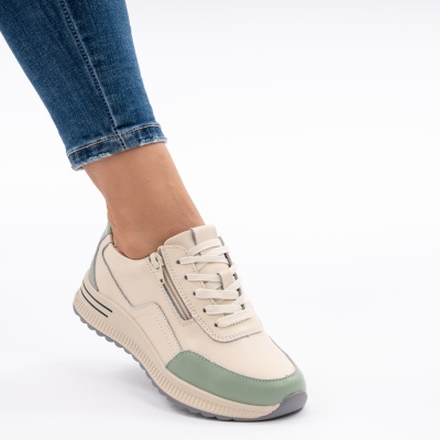 Pantofi Casual Piele Naturala Verde AN256