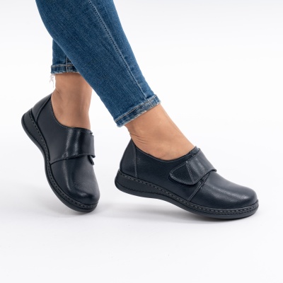 Pantofi Dama Piele Naturala Albastri XH040