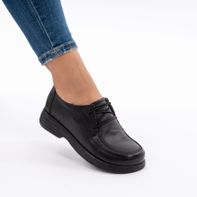 Pantofi Dama Piele Naturala Negri 8055