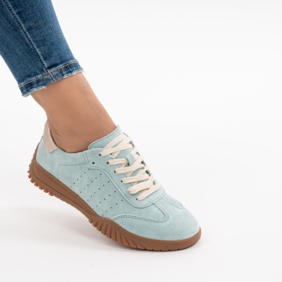 Pantofi Sport Piele Naturala Blue AN25981