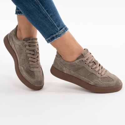 Pantofi Sport Piele Naturala Kahki R830