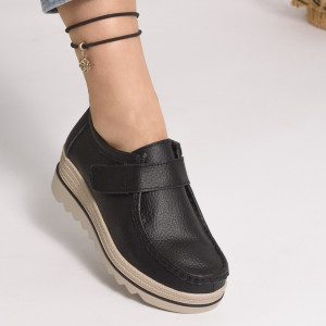 Pantofi Talpa Comoda  Piele Naturala MM218 Negri