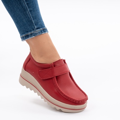 Pantofi Talpa Comoda Piele Naturala MM218 Rosu