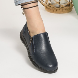 Pantofi Talpa Flexibila Piele Naturala T-3100 Albastri