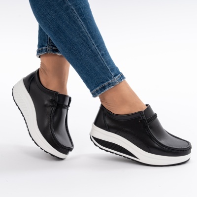 Pantofi Talpa Ortopedica Piele Naturala PL 42 negru