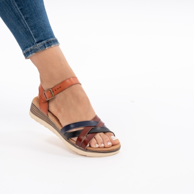 Pantofi Tip Sandale Piele Naturala Talpa Comoda OD927 Maro