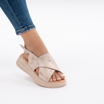 Pantofi Tip Sandale Piele Naturala Talpa Comoda T-8006-2 Roz