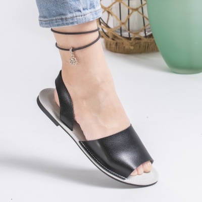 Sandale Piele Naturala T000413 Negru