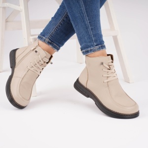 Ghete Piele Naturala Bej 7002