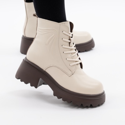 Ghete Piele Naturala Bej 80830-3