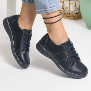Pantofi Casual Piele Naturala AP2111 Albastru