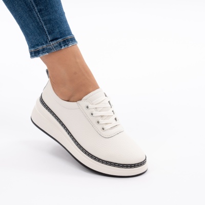 Pantofi Casual Piele Naturala Bej JY6700