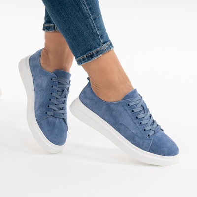 Pantofi Casual Piele Naturala Blue F005-031