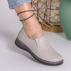 Pantofi Casual Piele Naturala Gri AP2115
