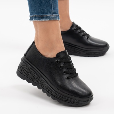 Pantofi Casual Piele Naturala JY5096 Negru