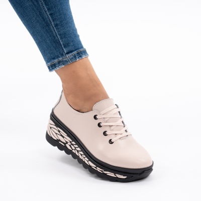Pantofi Casual Piele Naturala JY5096 Roz