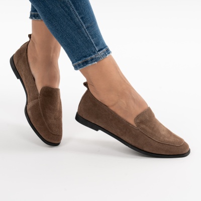 Pantofi Casual Piele Naturala Kahki R835