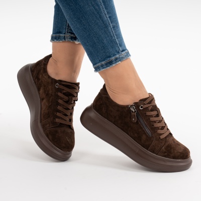 Pantofi Casual Piele Naturala Maro F002-651