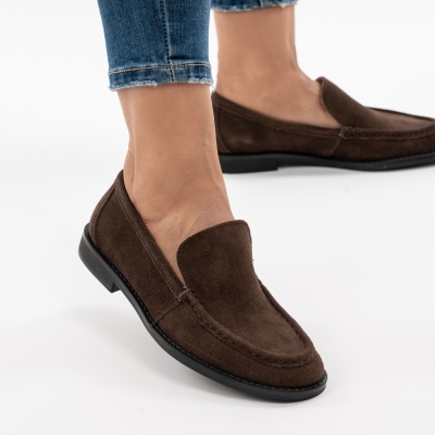 Pantofi Casual Piele Naturala Maro R833