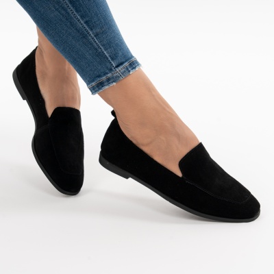 Pantofi Casual Piele Naturala Negru R835