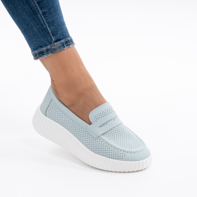 Pantofi Casual Piele Naturala Sky Blue MM261