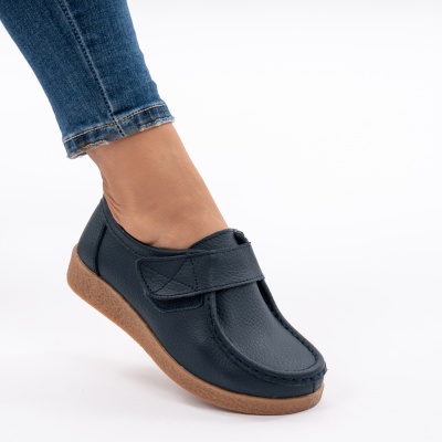 Pantofi Casual Piele Naturala WK 213C Albastri