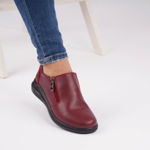 Pantofi Talpa Flexibila Piele Naturala T-3100 Visniu 