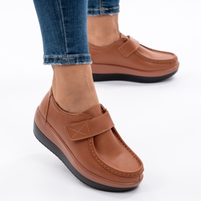 Pantofi Talpa Ortopedica Piele Naturala 1157 Camel