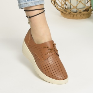 Pantofi Talpa Ortopedica Piele Naturala Camel  AN3128