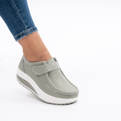 Pantofi Talpa Ortopedica Piele Naturala Verde PL58