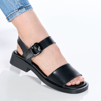 Sandale Piele Naturala Negru F005-018