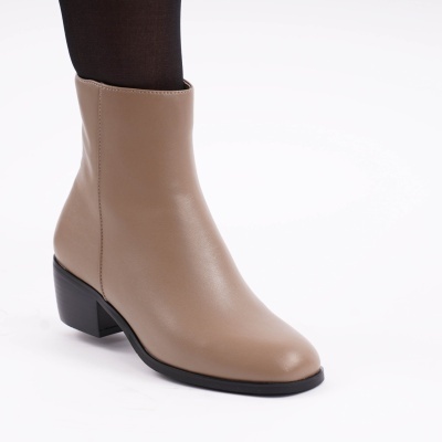 Botine Piele Naturala Khaki SN5014