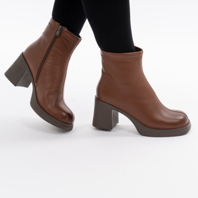 Botine Piele Naturala Maro 1350