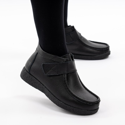 Ghete Imblanite Piele Naturala BLACK 213-1B