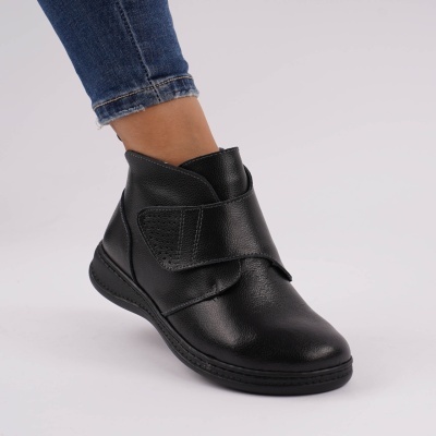 Ghete Piele Naturala Imblanite Talpa Casual Negre XH041